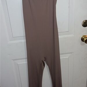 Brown Sleeveless Jumpsuit